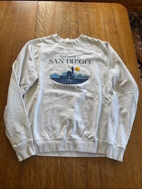 University of San Diego Crewneck Sweatshirt in Light Gray